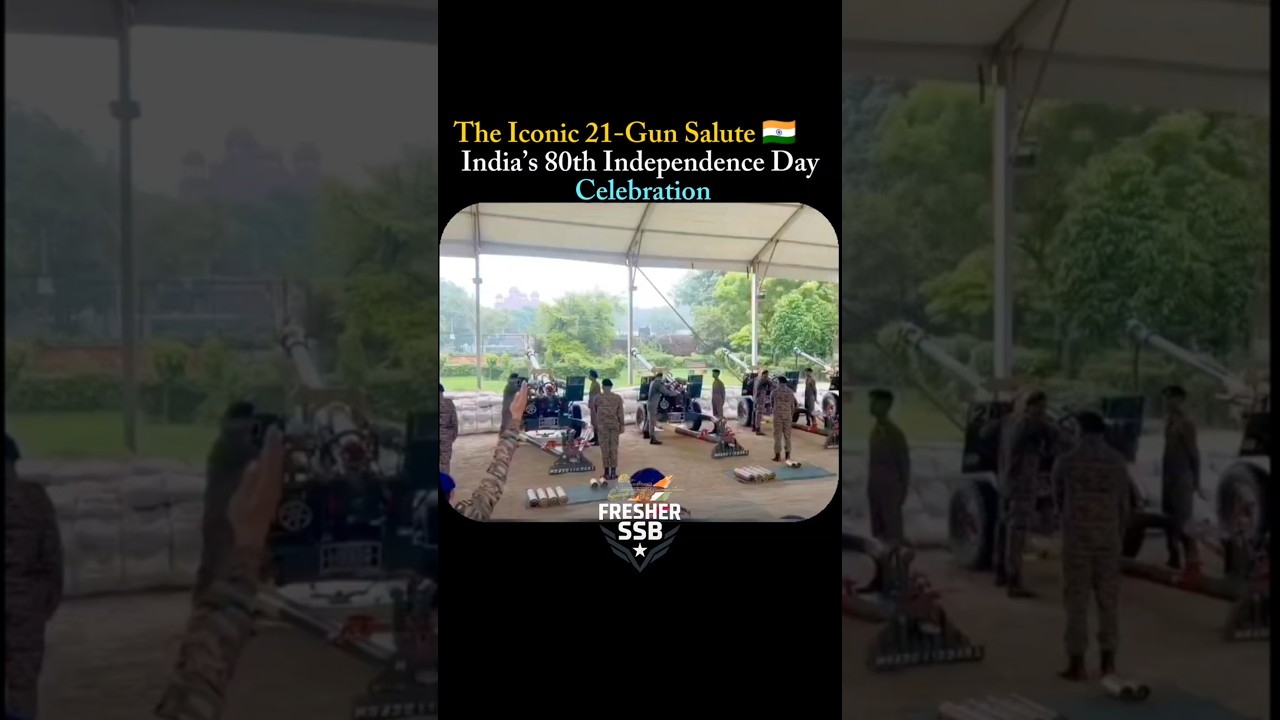 The Iconic 21-Gun Salute 🇮🇳🫡India&rsquo;s 80th Independence Day Celebration#army#shorts#youtubeshorts