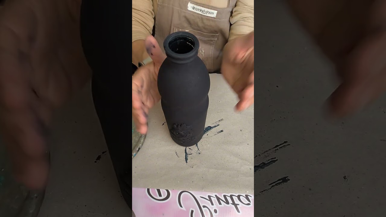 Cómo pintar en vidrio peltre envejecido 🎨🖌️🙂
