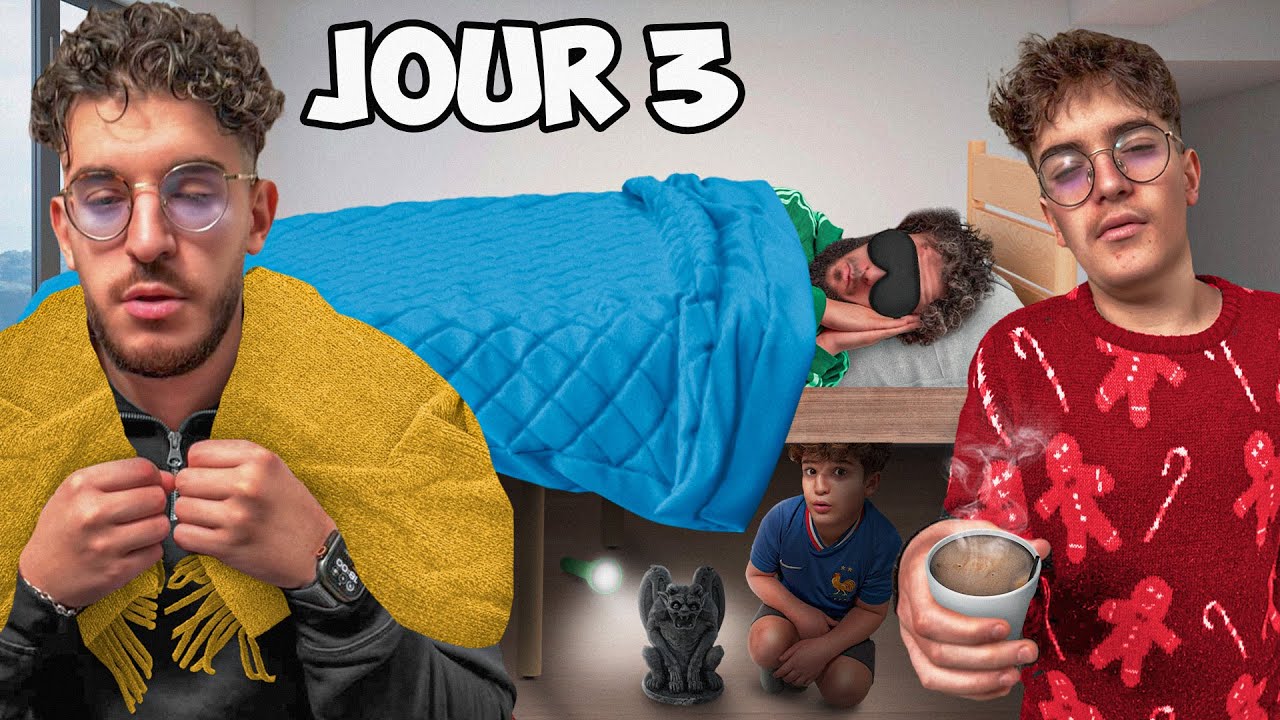 4 FRÈRES ESSAYENT DE NE PAS DORMIR (Dans une maison bizarre..) QUI VA CRAQUER EN PREMIER ?! Ep2