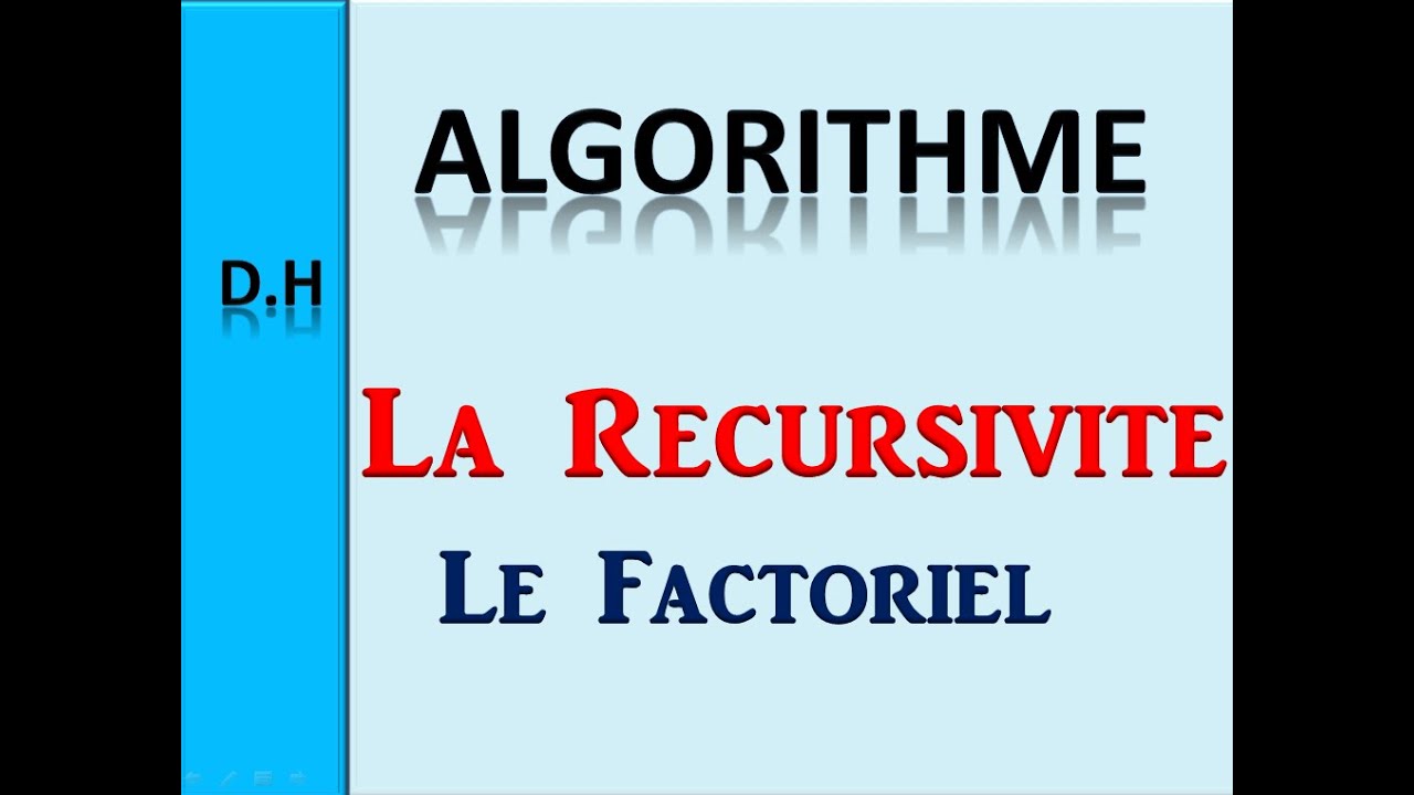 7- 1  R&eacute;cursivit&eacute; Exercice Python