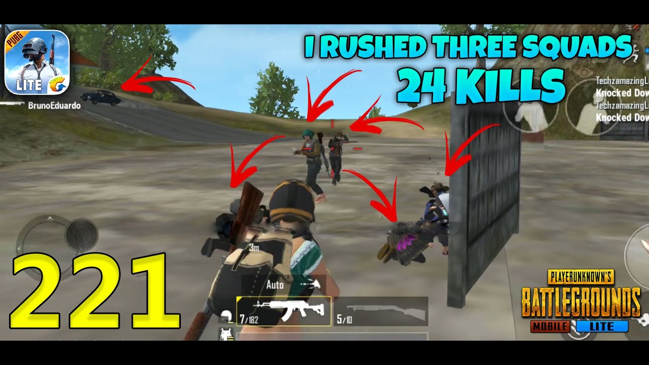 I Rushed Three Squads In PUBG Mobile Lite | EPIC Squad Wipe