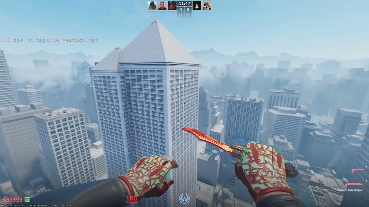 Counter Strike 2 | Sport Gloves | Bronze Morph Combo Butterfly Knife Emerald vs Ruby (inspect)