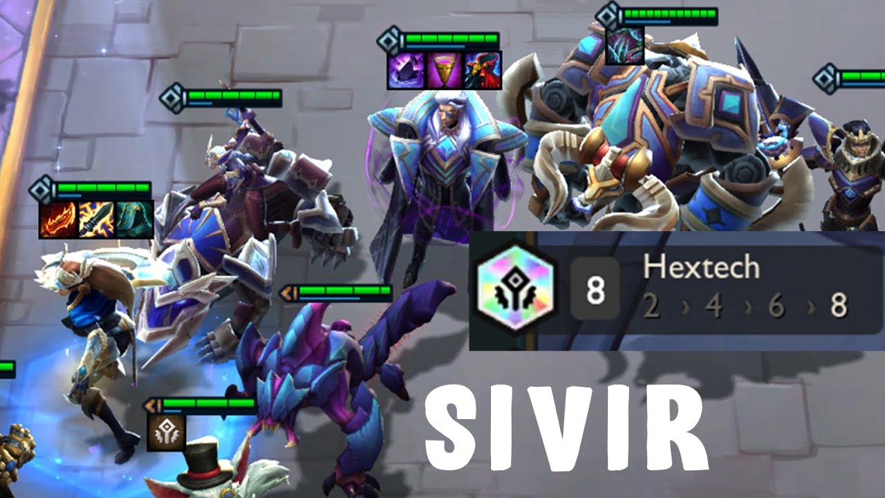 8 HEXTECH 4 STRIKER SIVIR FULL BUILD TFT Gameplay Highlights