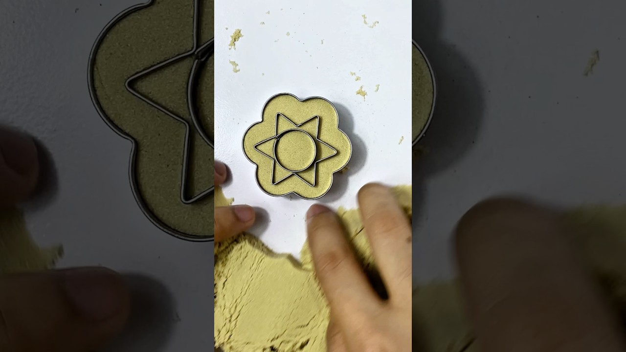 🌺⭐️ I made Flower and Satr out of Kinetic Sand #asmr #satisfying #kineticsand