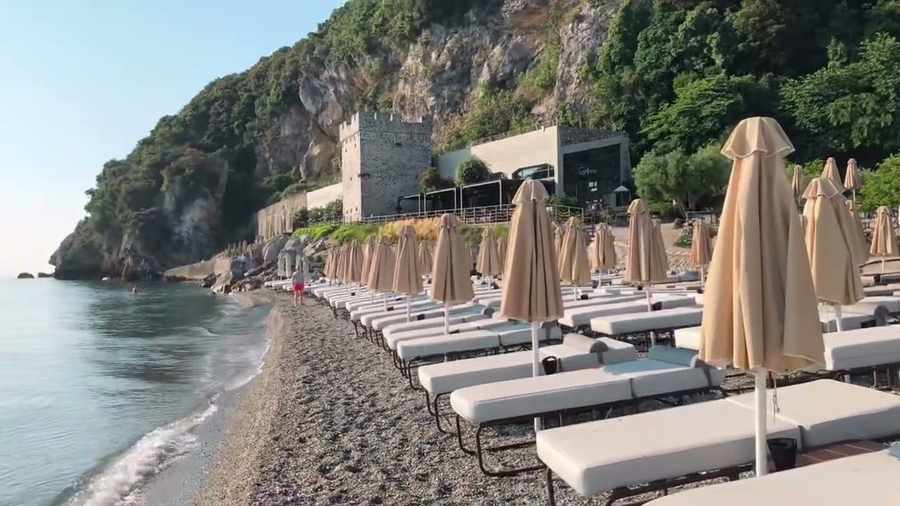 🌊 Morning Walk at Panteleimon Beach | Pieria, Greece