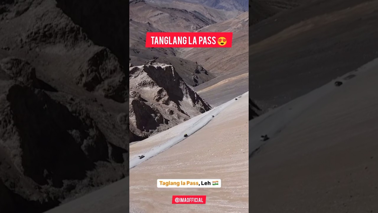 Tanglang la Pass 😍 Drone Shorts #leh #ladakh #shortsfeed #shorts #himachal #mountains