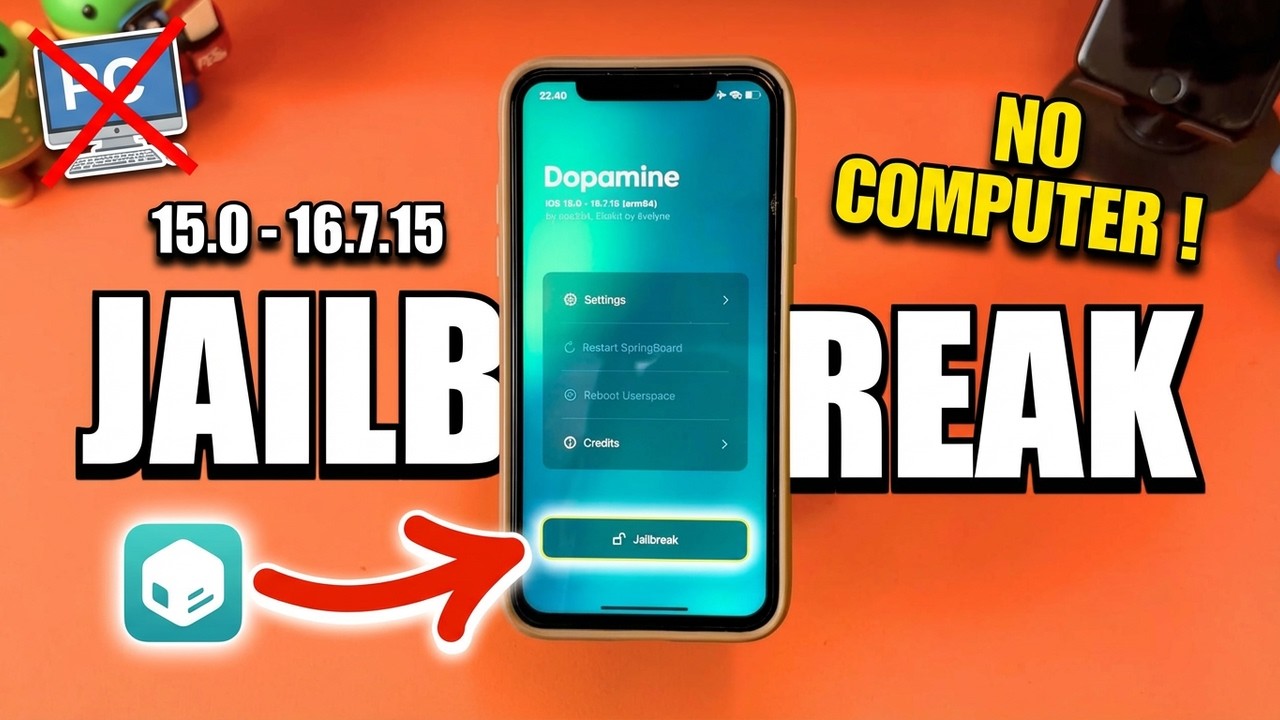 Как сделать джейлбрейк iOS 15&ndash;16.7.15 БЕЗ ПК | Полное руководство по джейлбрейку Dopamine