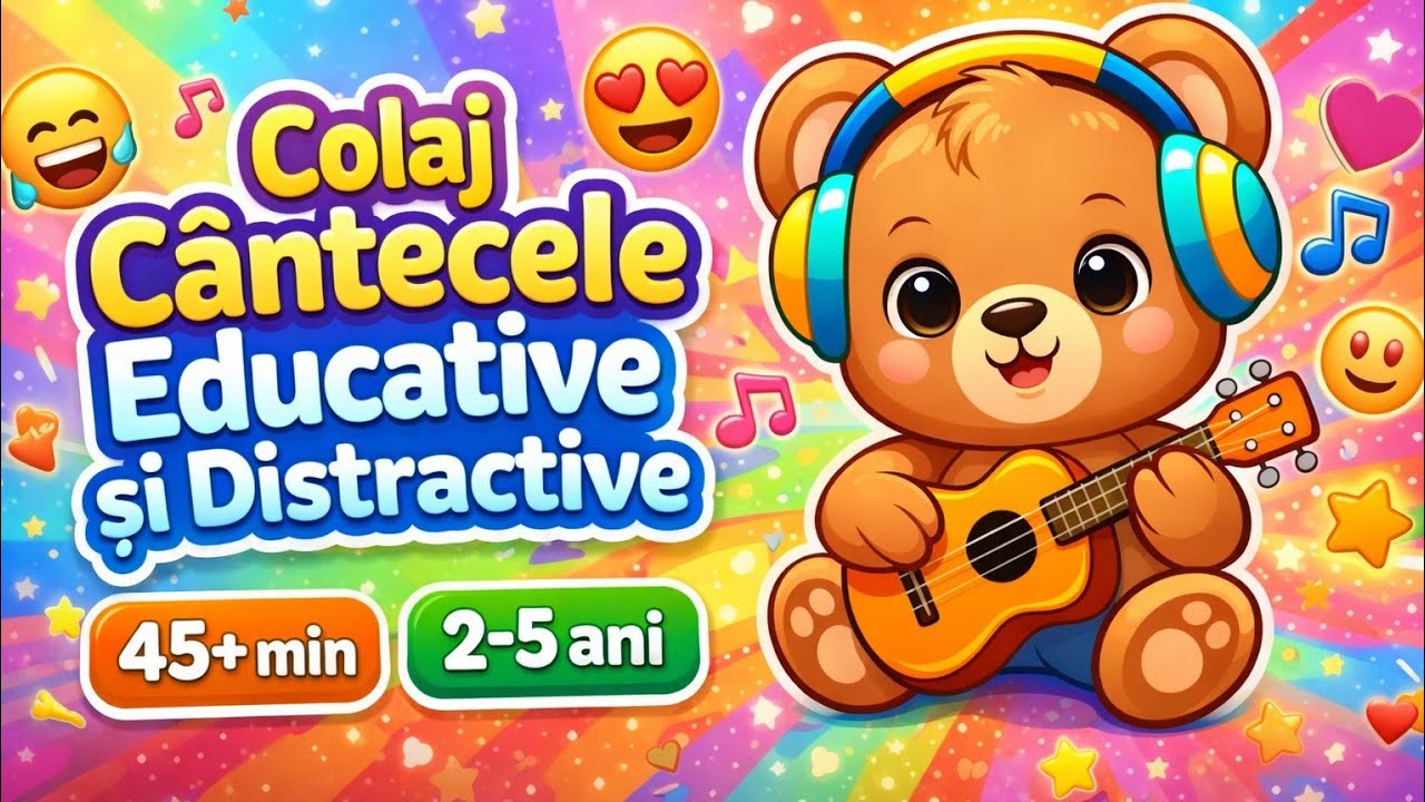 Colaj Cântecele Educative  și Distractive | 45 Minute de Distracție și Învățare pentru Copii 👶🎶