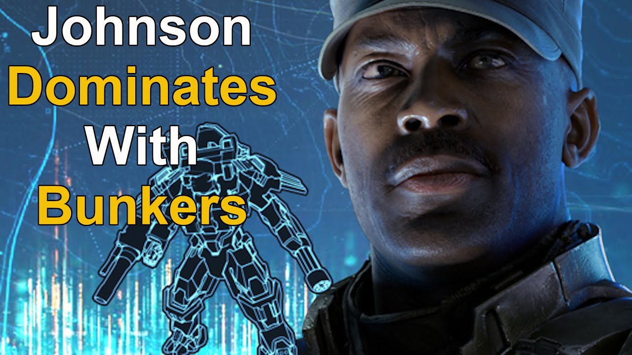 Sgt. Johnson Dominates 1v1 with Bunkers - Halo Wars 2