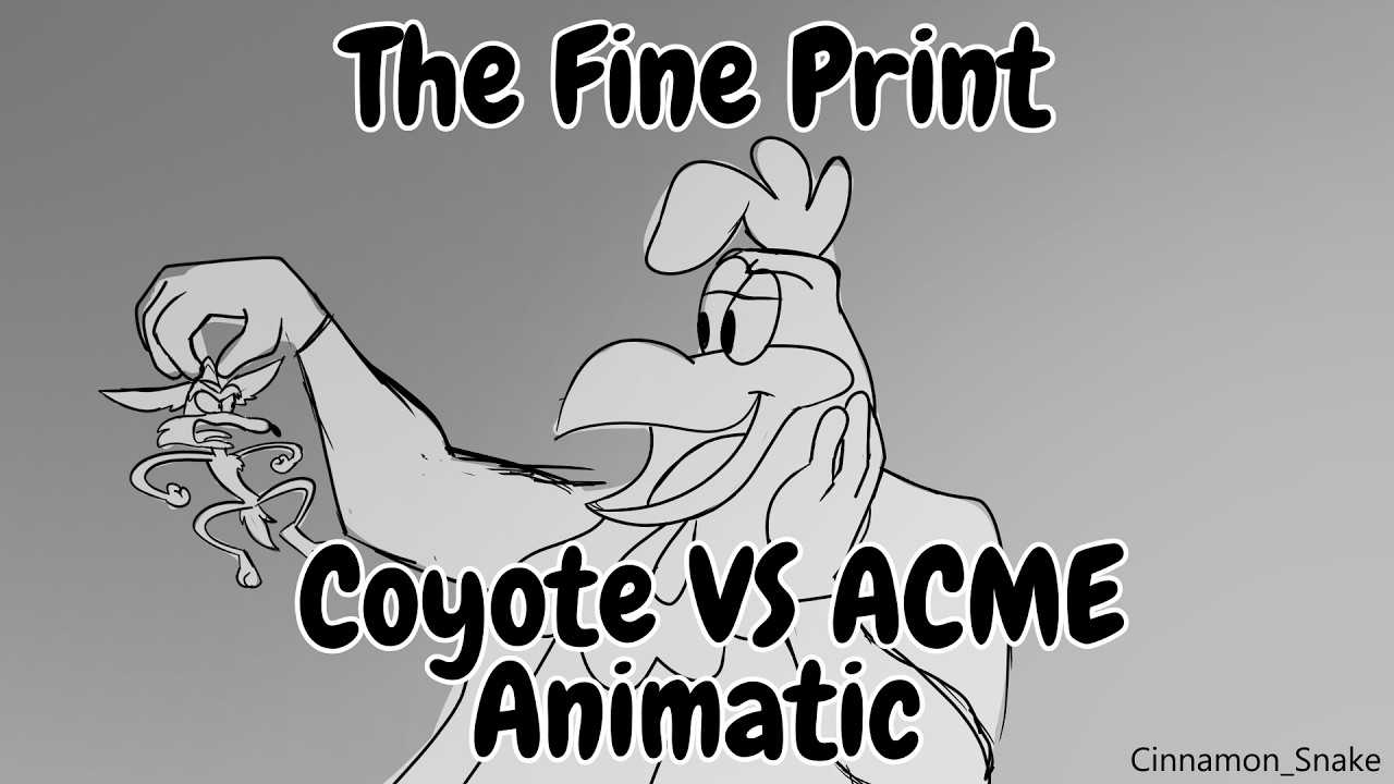 The Fine Print- Coyote VS ACME Animaticc