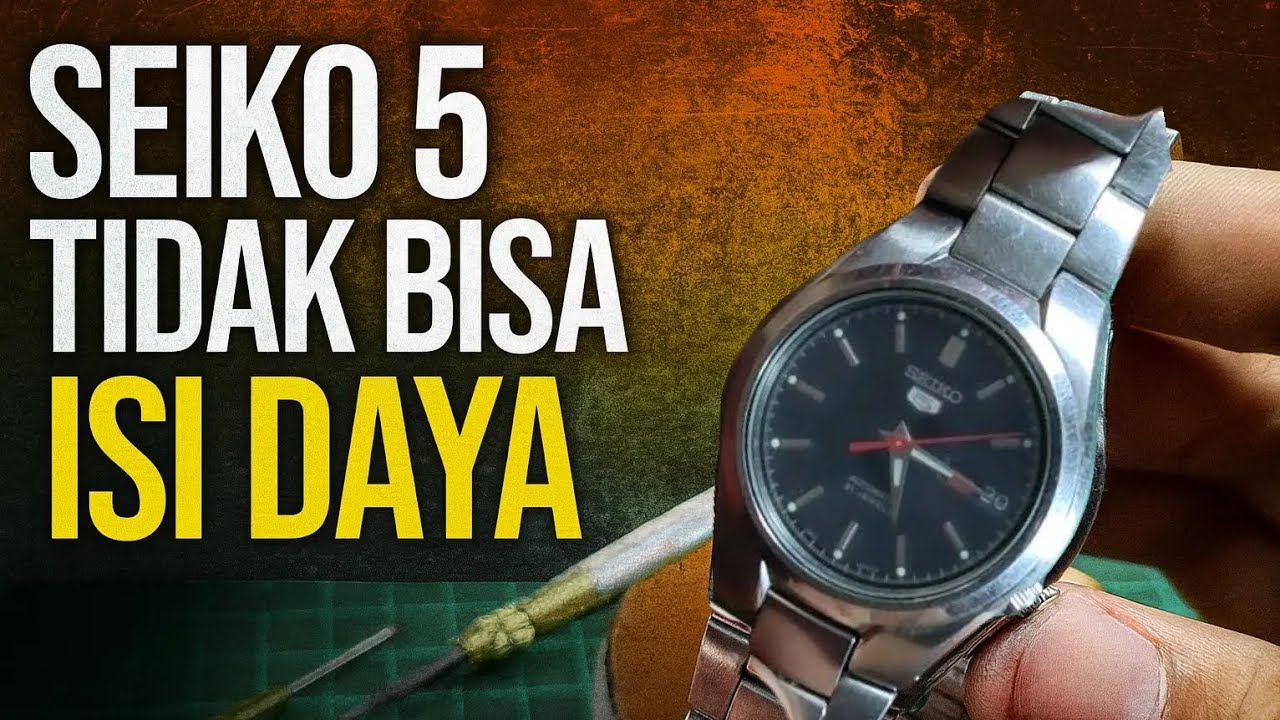 Perbaikan jam tangan Seiko 5 automatic tidak mengisi daya dan cepat mati / Seiko watch Repair 7s26