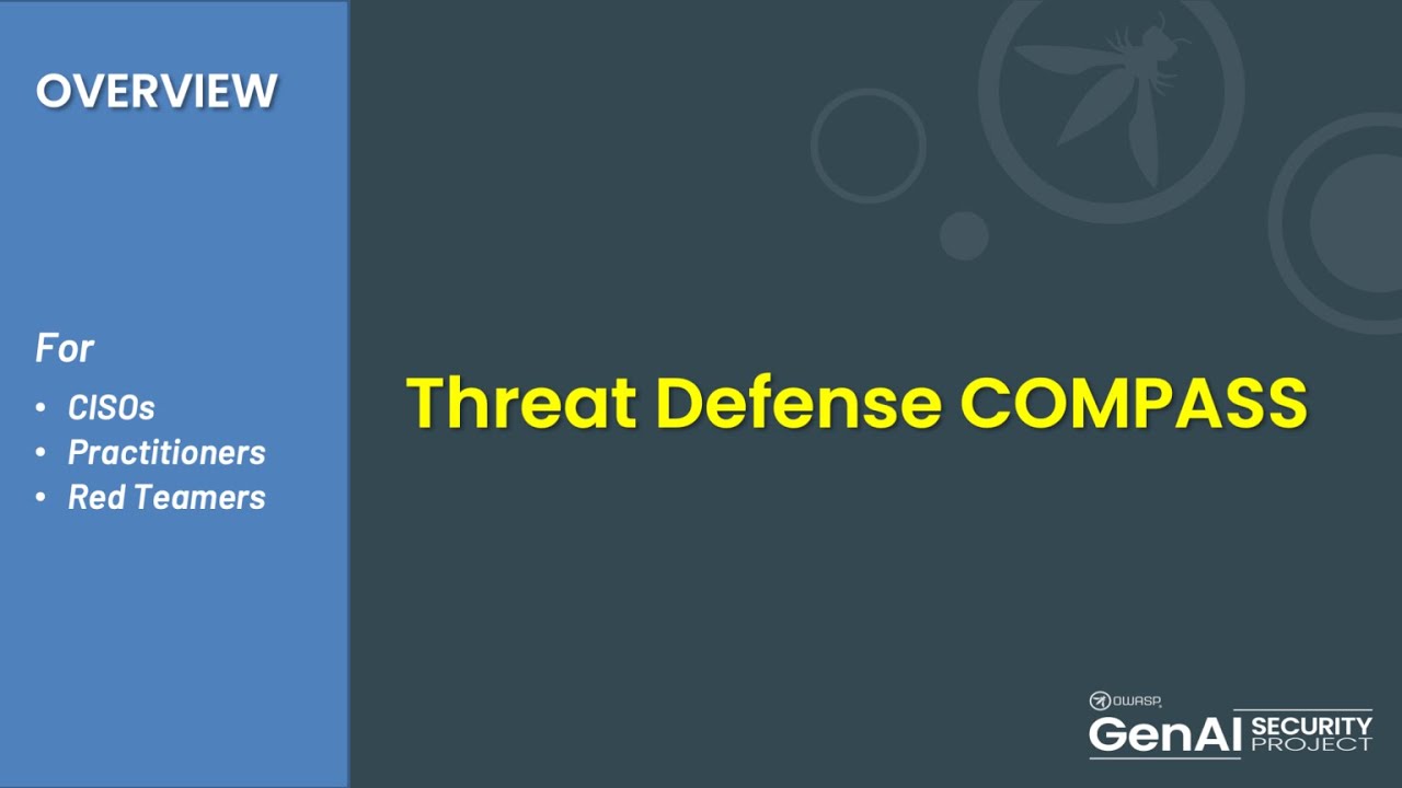 GenAI Security Project’s Threat Defense COMPASS Overview