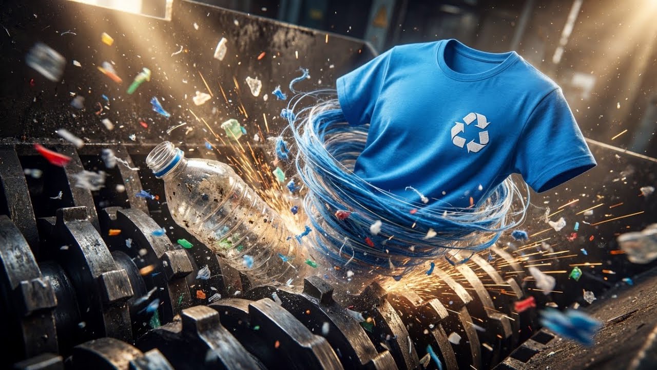 How Plastic Bottles Are Turned Into T-Shirts – Amazing Recycling Factory!