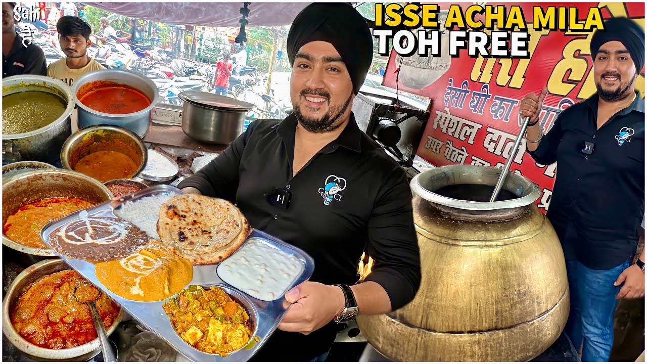Punjabi 199/- Model Sardarji ki Desi Ghee Tera Thali | Street Food India