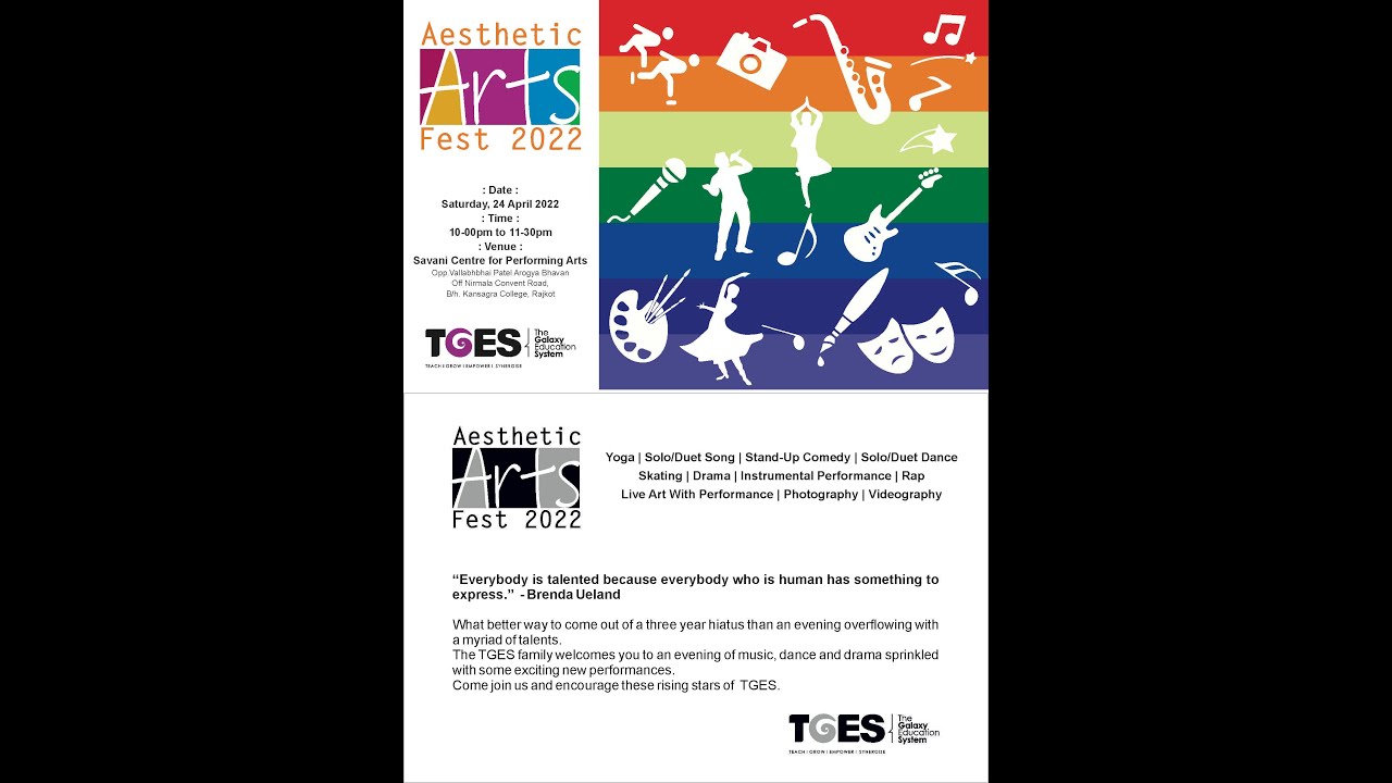 Aesthetic Arts Fest 2022 | AAF | 24-APR-2022 | 10:00 PM | TGES Live | SPS