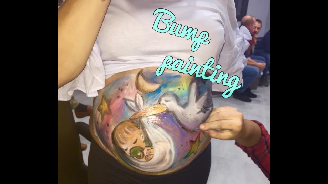 Bump painting, pittura sul pancione, baby shower idea
