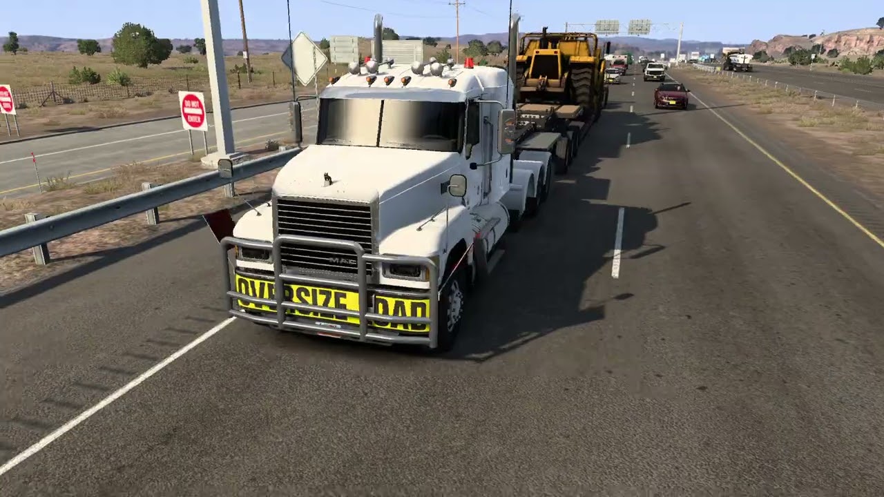 American Truck Simulator Дорога от г Тукумкэри до точки Зона отдыха шоссе 66  Нью Мексико в 1 58