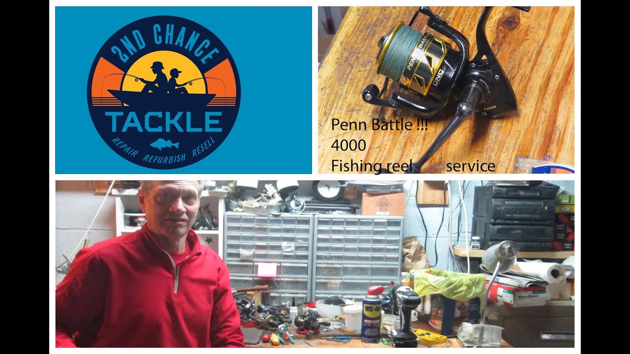 Penn Battle III 4000 spin fishing reel how to take apart and service