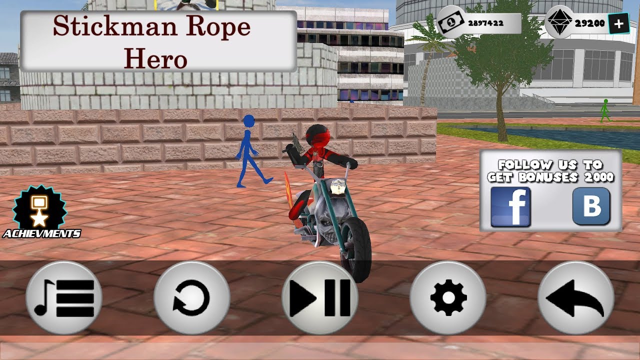 Stickman Rope Hero | Naxeex | New suits and items Android Gameplay HD
