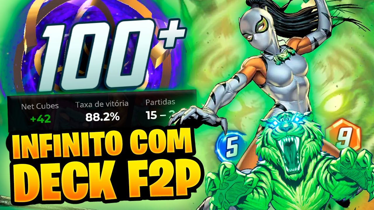 EU SÓ PERDI 2 PARTIDAS Com Esse DECK F2P de WHITE TIGER | INFINITO FÁCIL DEMAIS |Marvel Snap