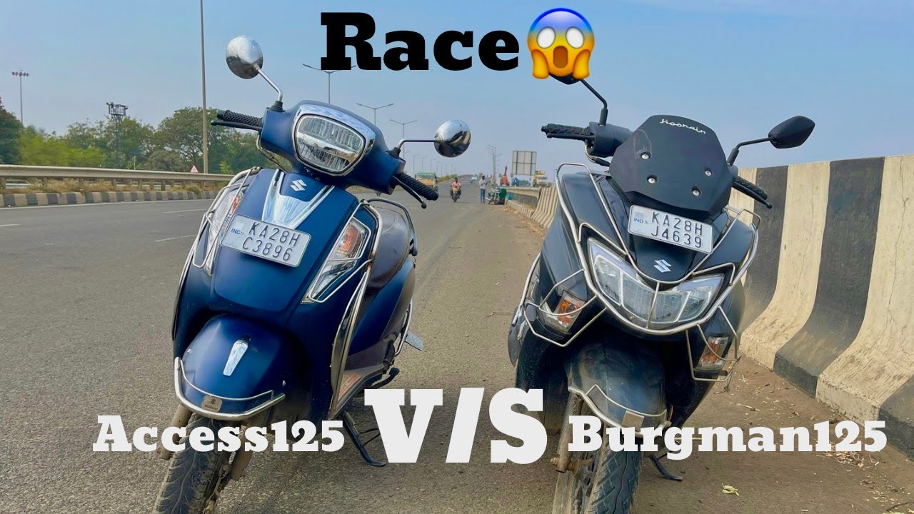 Suzuki Access 125 V/S Burgman 125 | bs6 | drag race || top speed || best scooty!!!