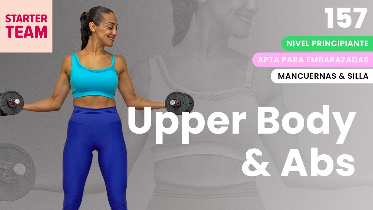 Upper body & Abs 🔥| Brazos y abdomen firmes | Principiantes ✨| 29/30