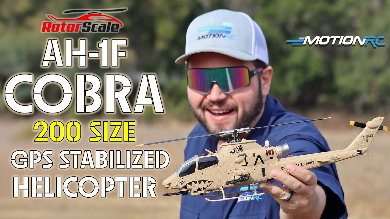 Совершенно новый вертолет AH-1F Cobra GPS 200-го размера от RotorScale | Обзор | Motion RC