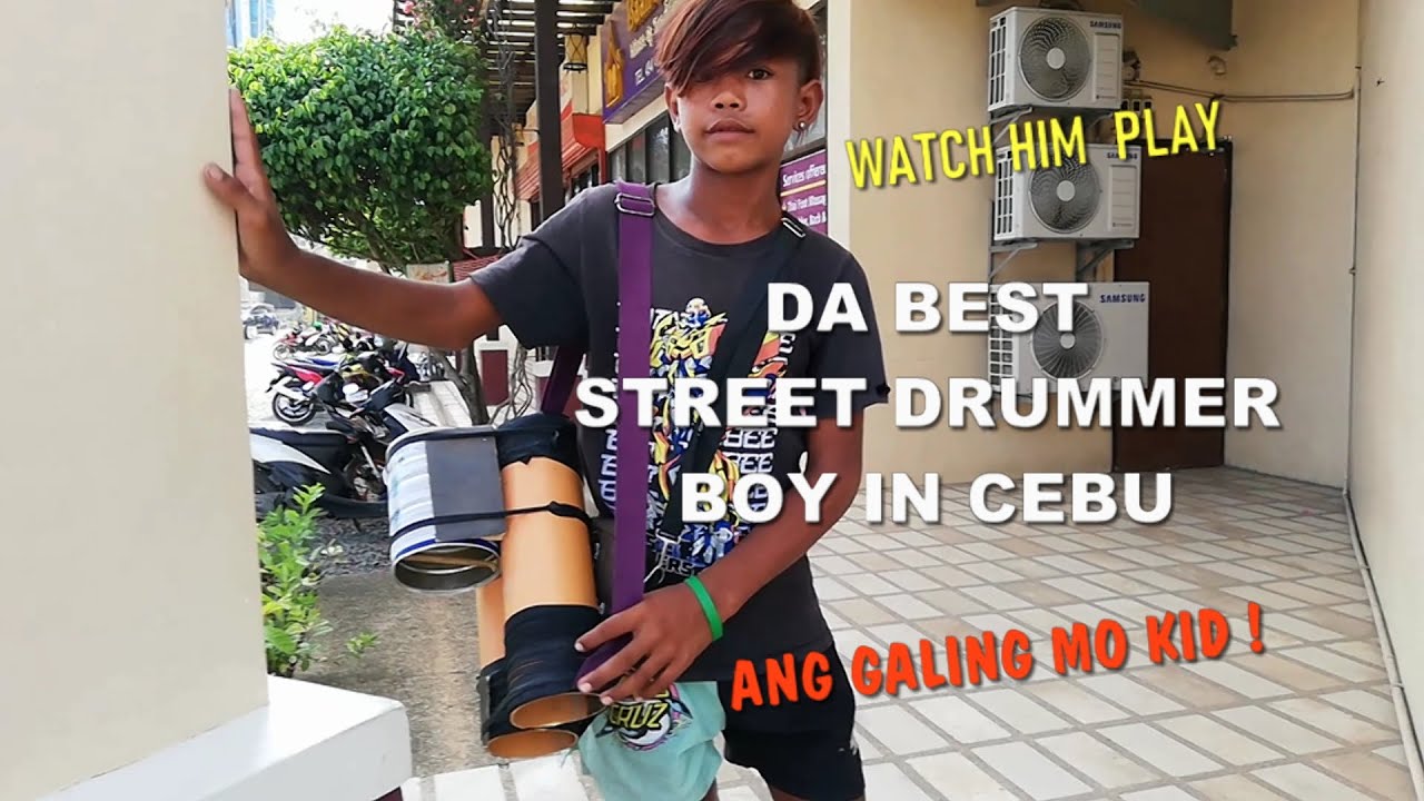 WATCH HIM PLAY. DA BEST STREET DRUMMER BOY IN CEBU. LATA AT PVC PIPES GINAWANG TAMBOL. ANG GALING!