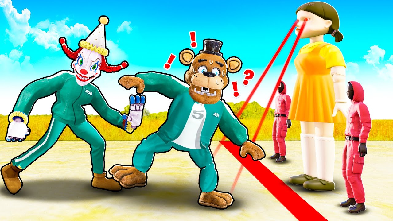 Freddy and Jackie FIGHT TO SURVIVE Squid Games in Roblox??!!