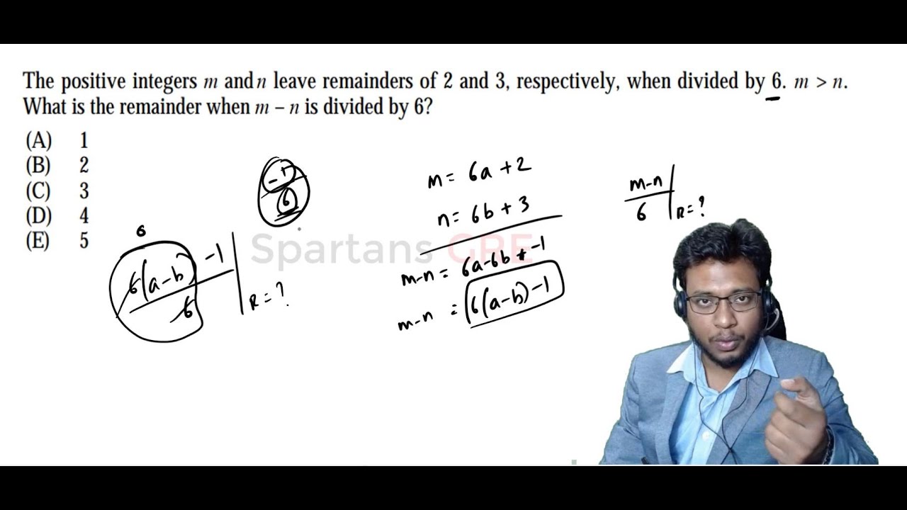 GRE QUANT : Solving remainder Questions - part 2