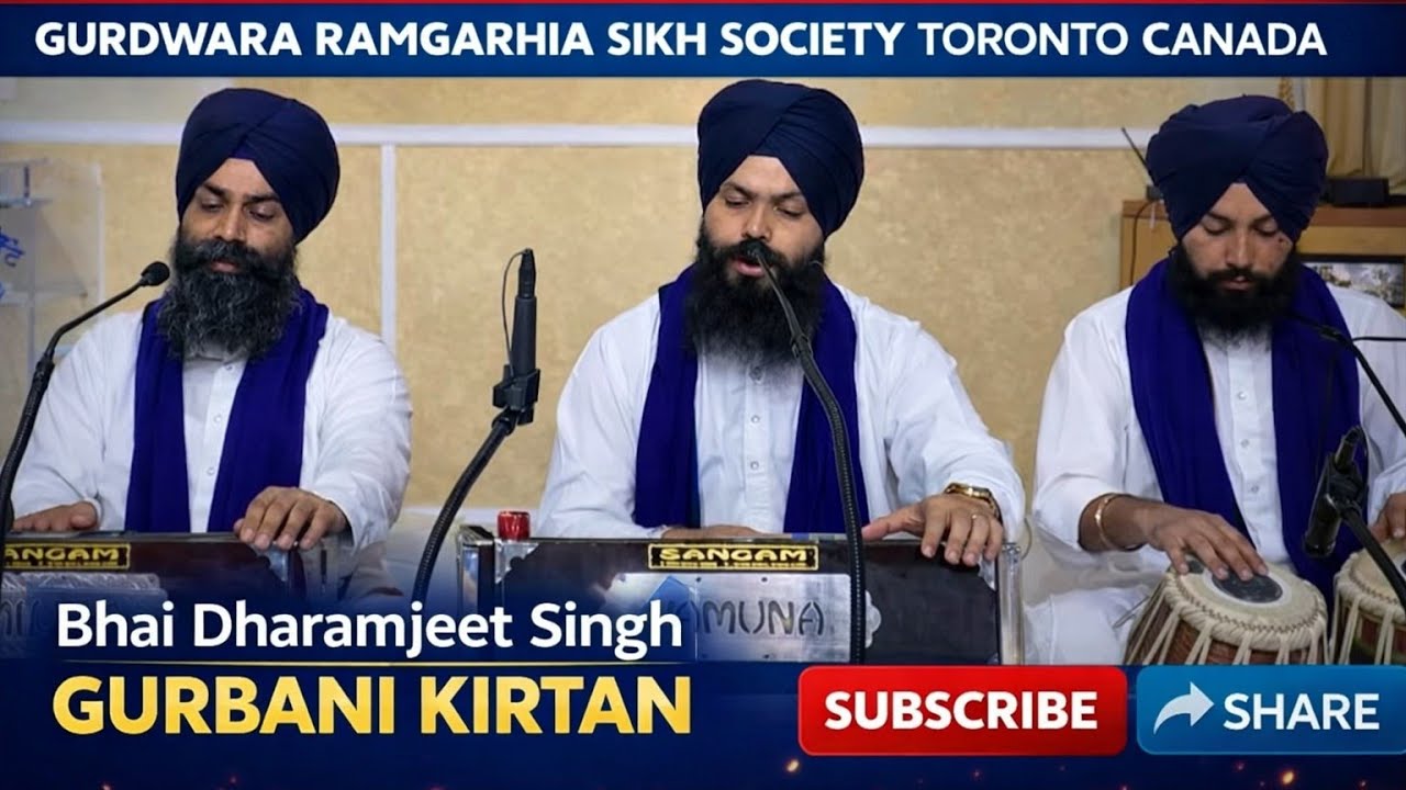 M diwan 27 jan bhai dharamjeet singh gurbani kirtan is live! Gurdwara Ramgarhia sikh society Toronto