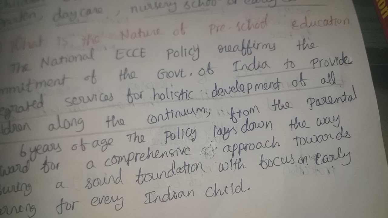 1 yr D.Ed      ECCE  Unit -1 Definition,nature significance of ECCE
