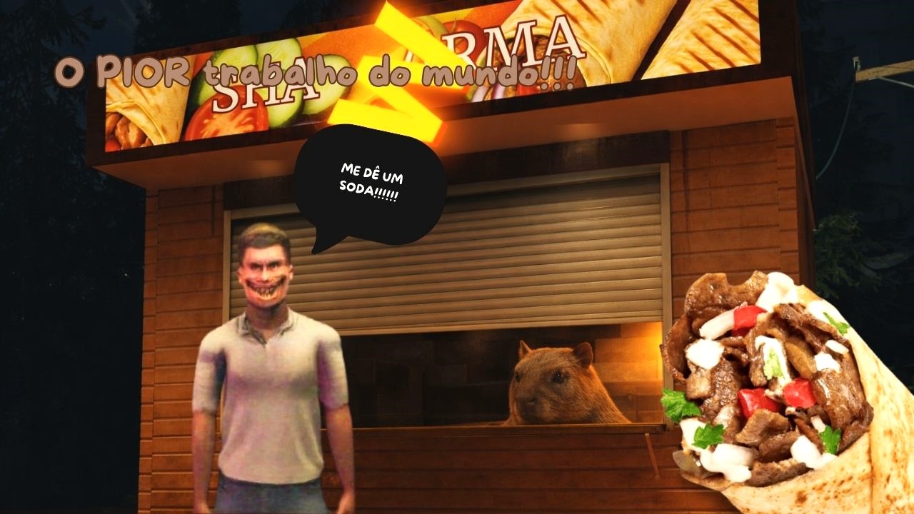 Eu trabalhei como vendedor de Shawarmas mas a cidade tava cheia de anomalias!!!