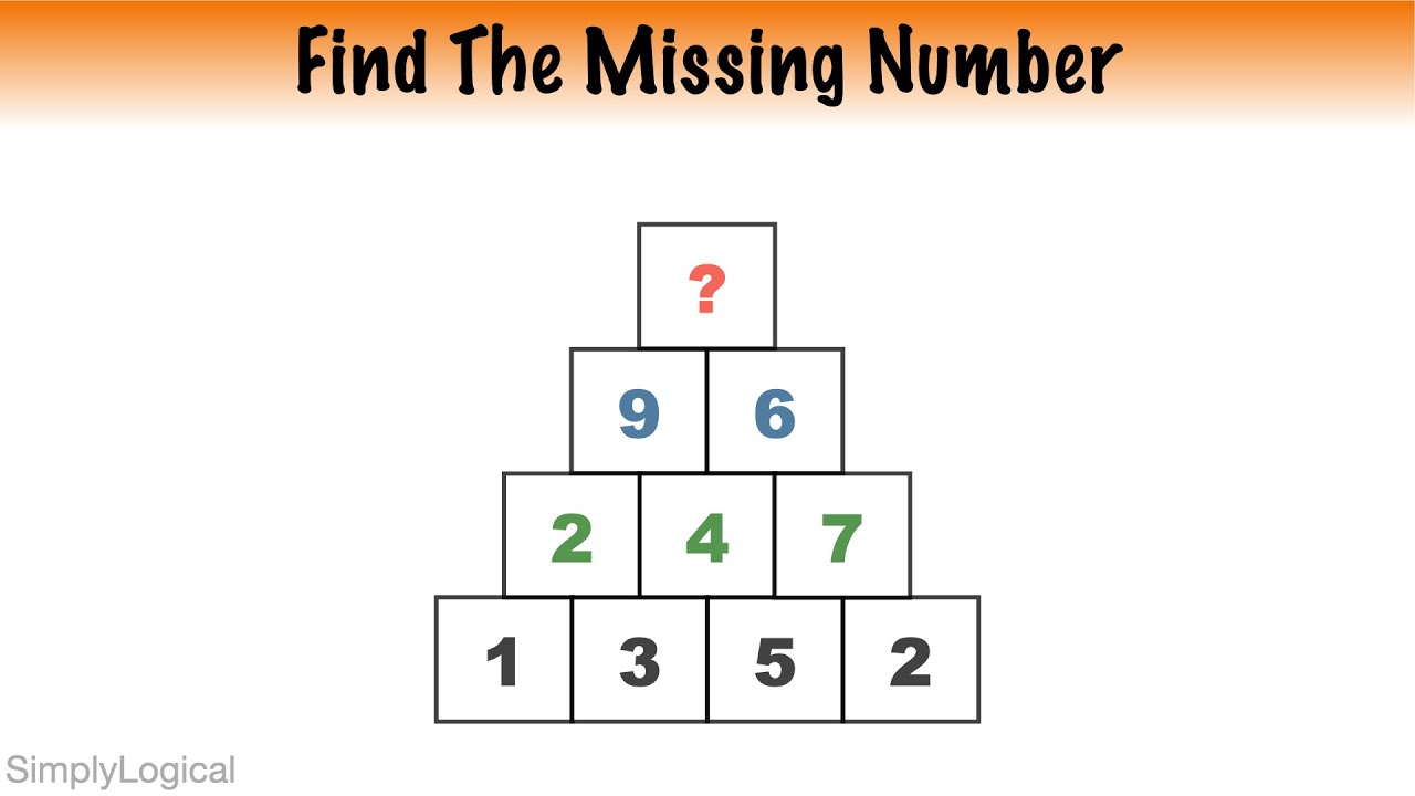 Find The Missing Number In Pyramid || Maths Puzzle