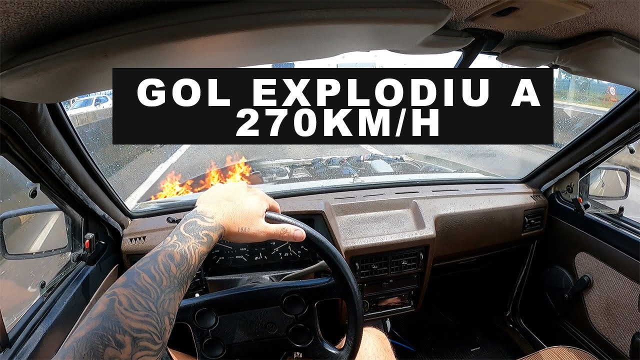 MEU GOL QUADRADO TURBO EXPLODIU A 270KM/H LIVRAMENTO 😱