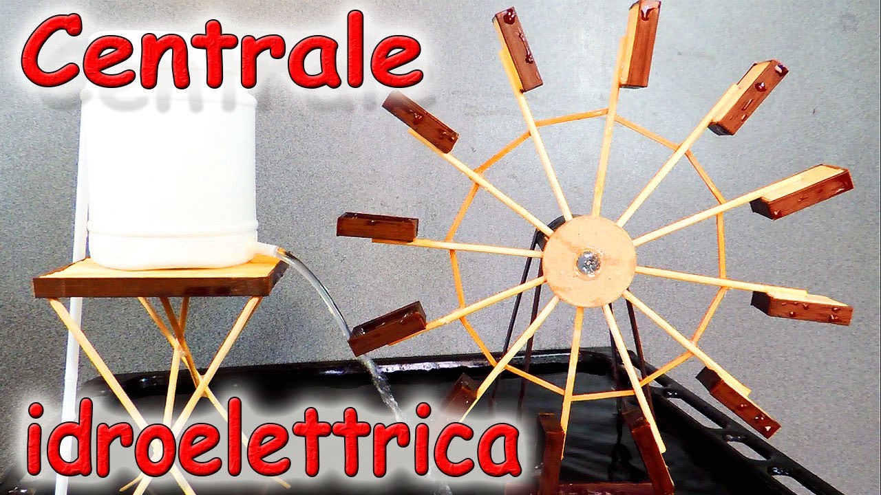 ✅ Realizzato una centrale idroelettrica da tavolo basata su un mulino ad acqua!!! Bella idea! ✅