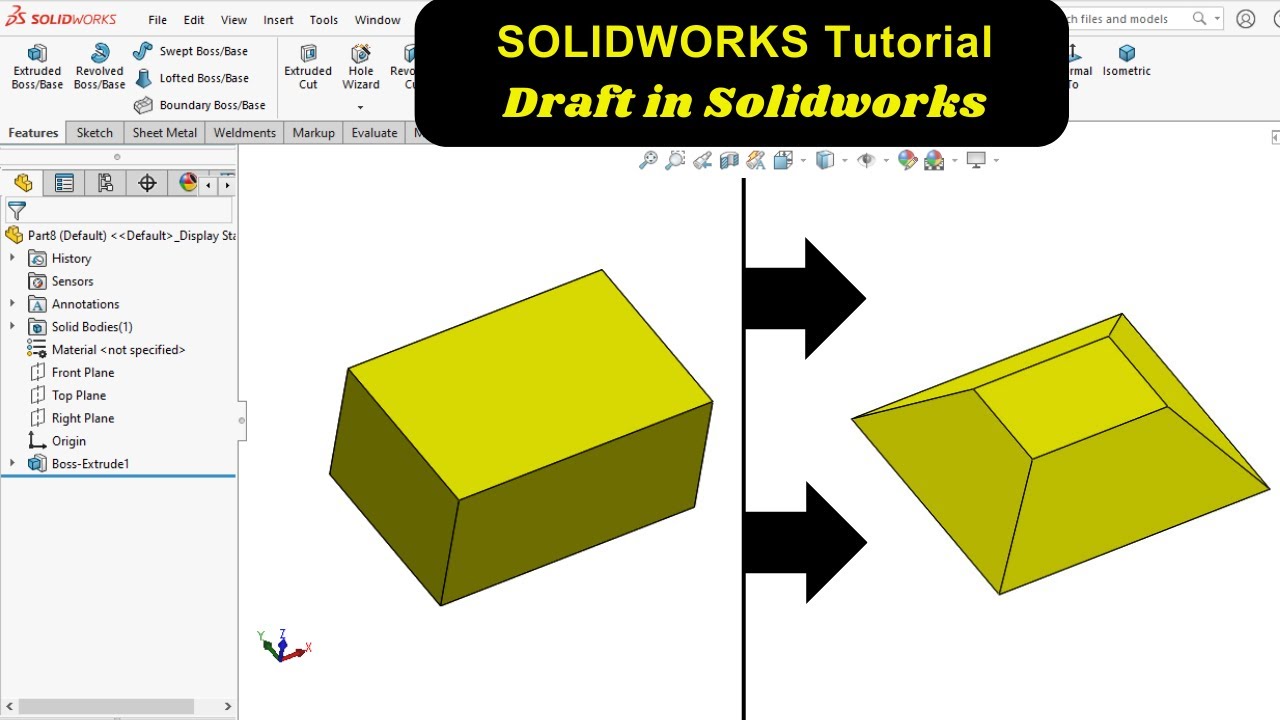 Learn Draft in SOLIDWORKS | CAD with Mohsin