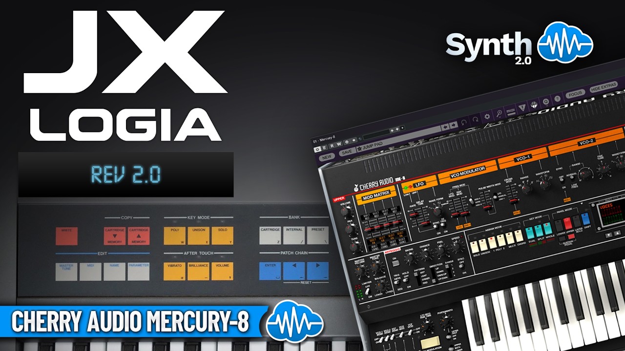CHERRY AUDIO MERCURY-8 ♫ 24 Original Roland JX-8P Sounds ► JX-LOGIA