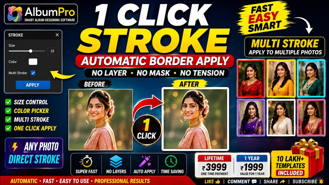 Kisi Bhi Photo Pe Click Karo Border Lag Jayega | AlbumPro