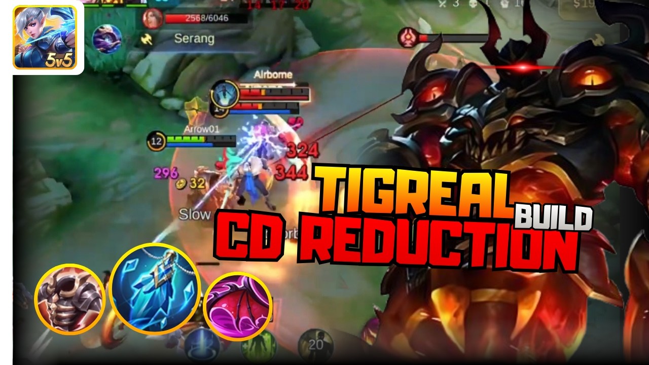 MOBILE LEGENDS |  TIGREAL + CD REDUCTION BUILD ? | TIGREAL Gameplay