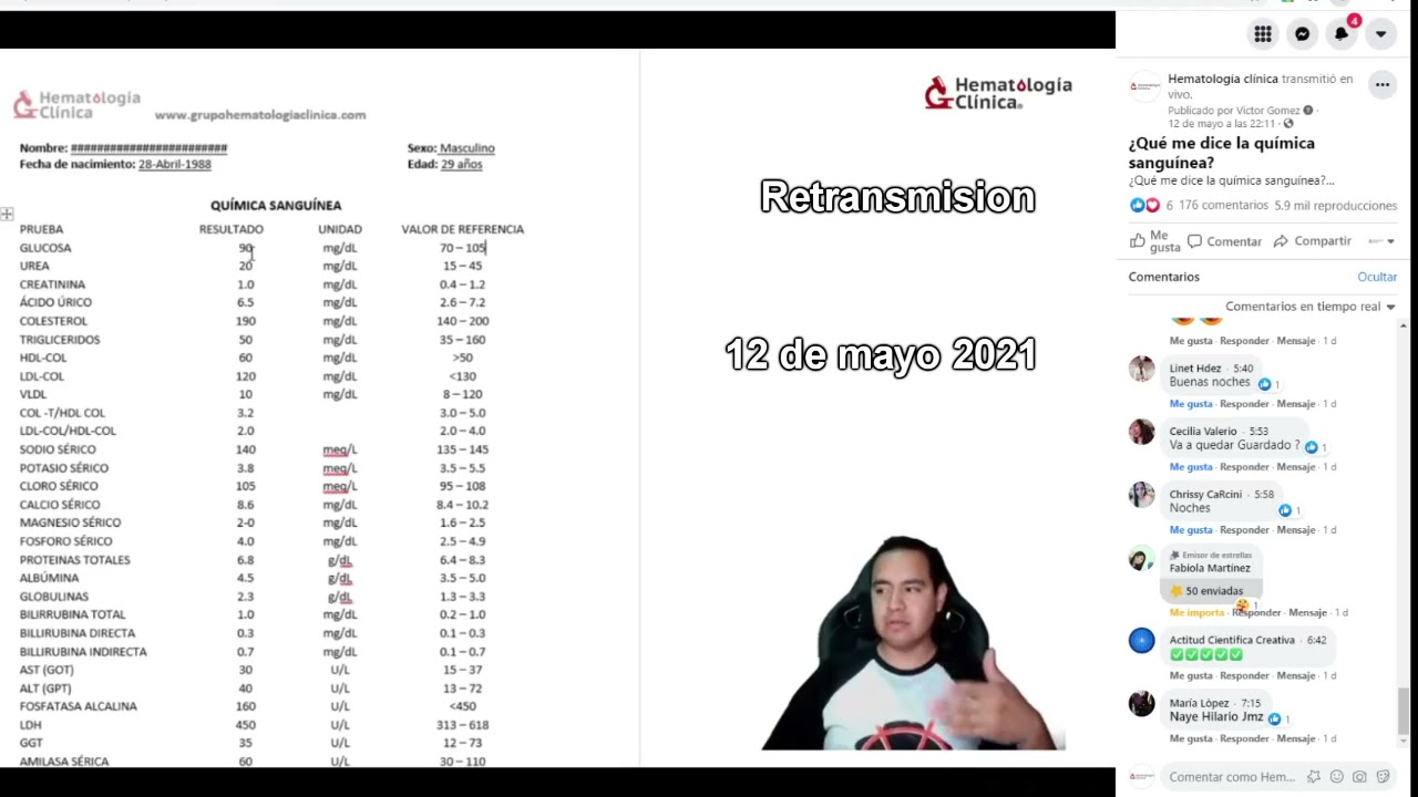 Hablemos de la Química sanguínea!