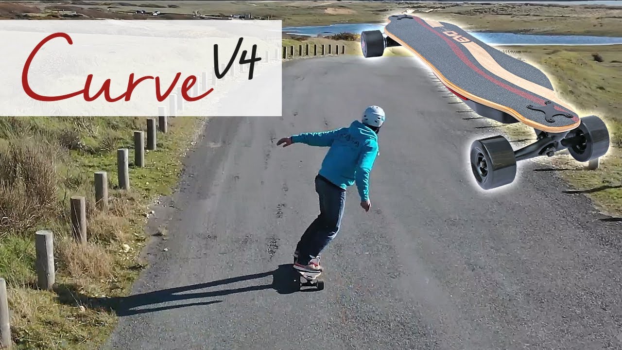 Curve v4 - Skate &eacute;lectrique Longboard Hub Moteur made in France