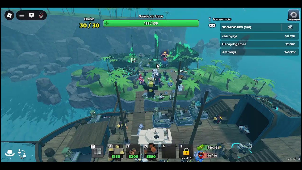 Jogando Roblox