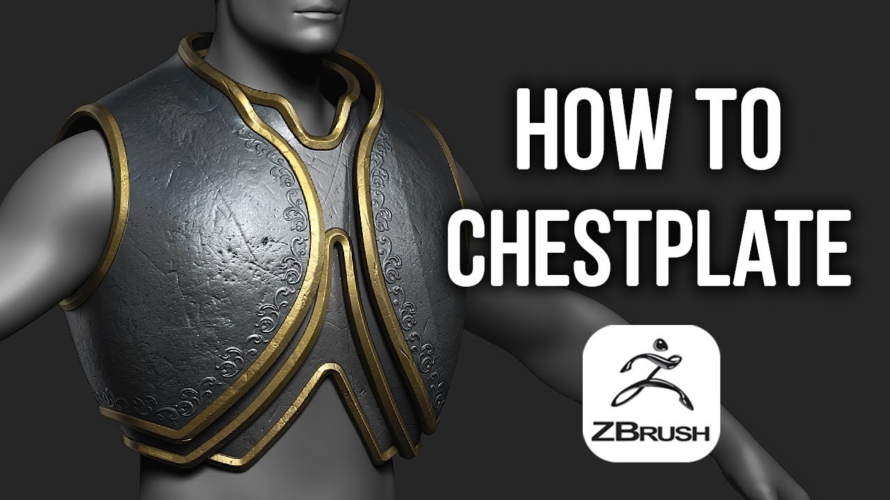 How to sculpt chestplate armor in Zbrush - Tutorial