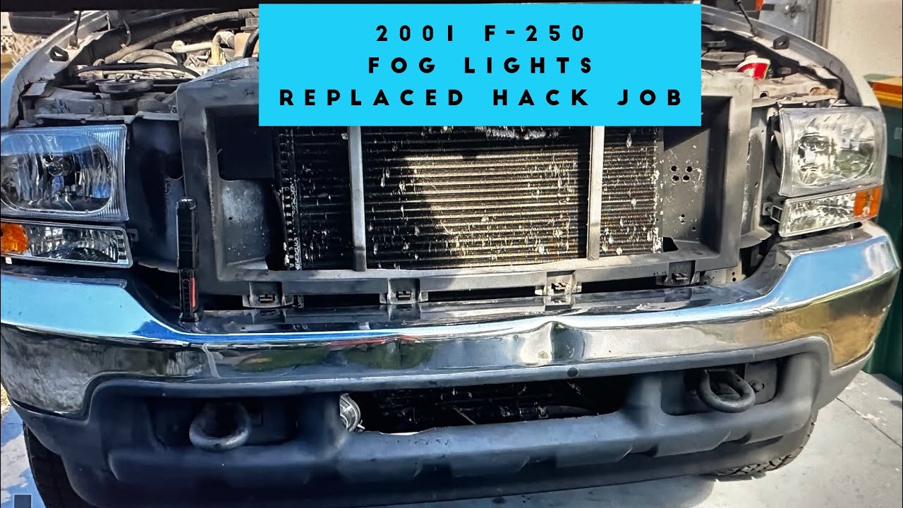 Замена противотуманной фары на Ford F 250 2001 года выпуска.