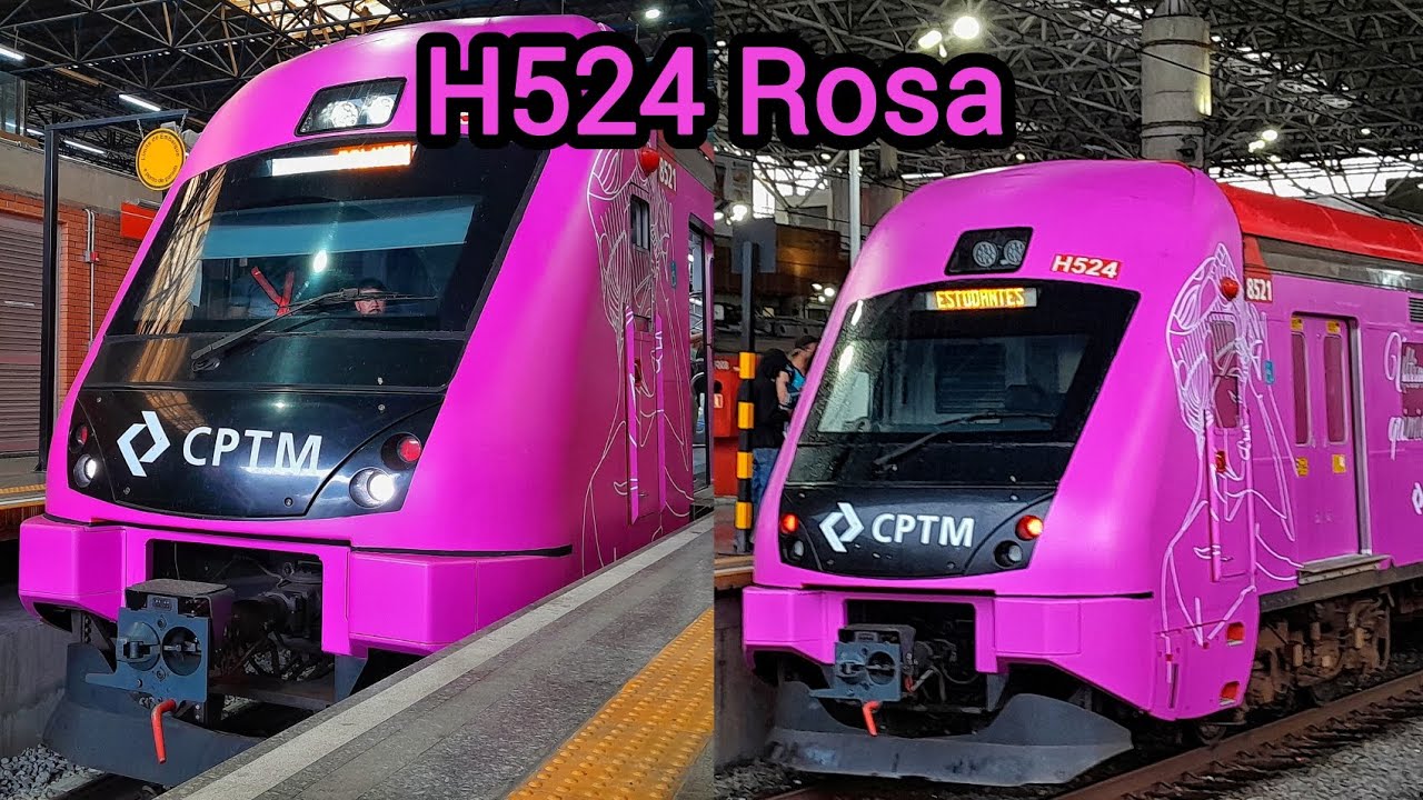 CPTM | TUE CAF Série 8500 (H524 Rosa) Nas Estações Brás e Palmeiras-Barra Funda