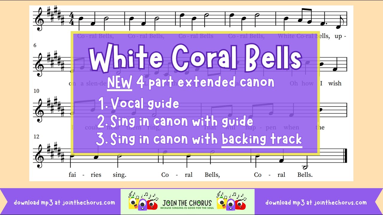 White Coral Bells: 4-Part Choir Arrangement | Backing Track + Vocal Guide (Full Performance Version)