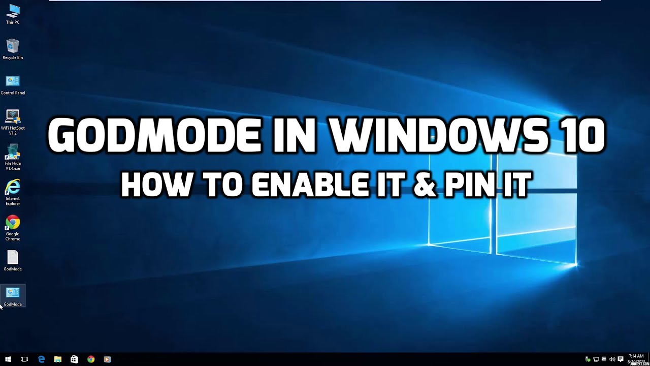 GODMODE IN WINDOWS 10 | How to Enable it & Pin It
