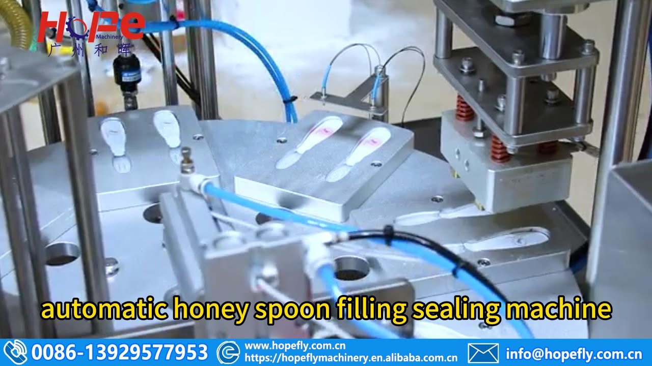 automatic honey spoon filling sealing machine