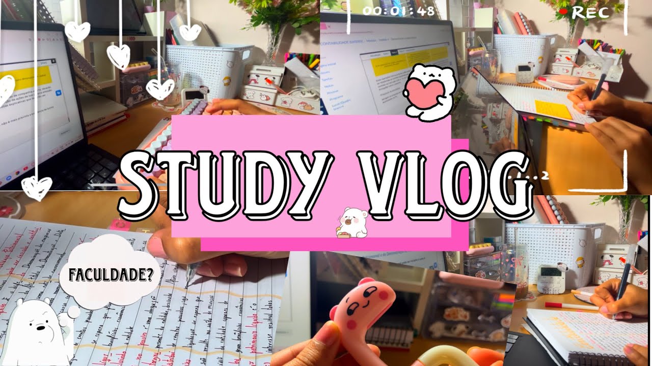 Study Vlog (Dia de faculdade EAD) Contabilidade 😩 #study 